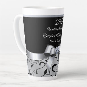 Tasse Latte 25e anniversaire Mariage idées cadeaux pour les am