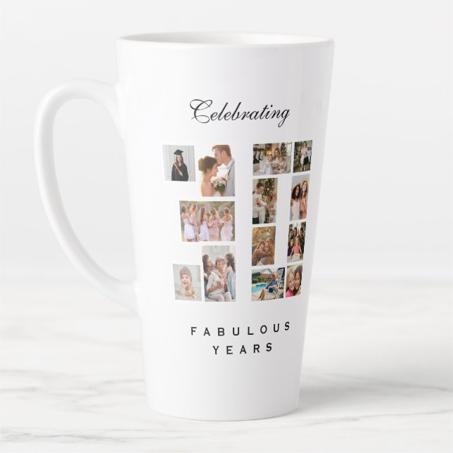 Tasse Latte 30e anniversaire ou anniversaire de mariage (Gauche)
