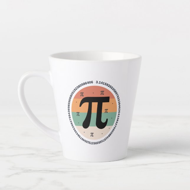 Tasse Latte 3.14 Conception de la Journée nationale Pi - Idée  (Gauche)