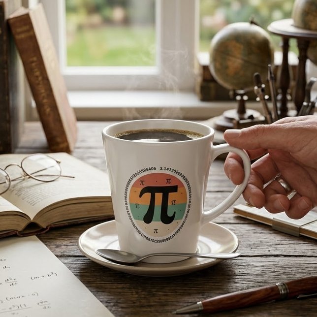 Tasse Latte 3.14 Conception de la Journée nationale Pi - Idée  (Créateur téléchargé)