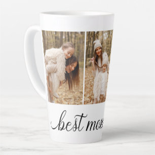 Tasse Latte 3 Collage photo Meilleure maman jamais
