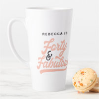 40 & fabuleux anniversaire rétro script vintage