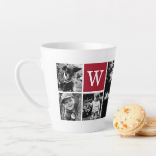 Tasse Latte 4 Galerie de photos Monogramme rouge