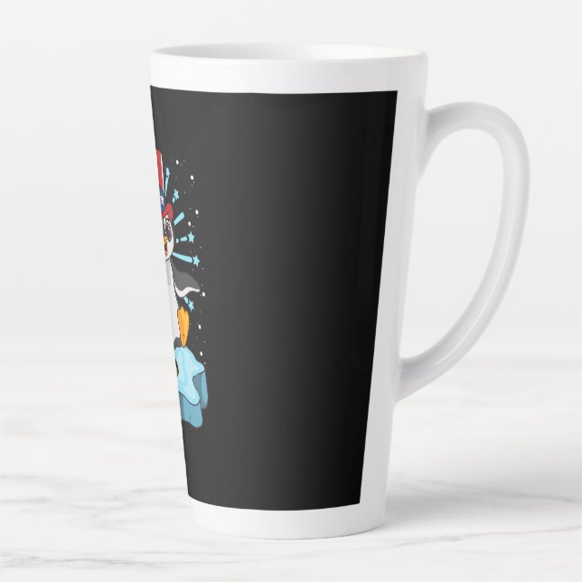 Tasse Latte 4 juillet 2021 Penguin (Droite)