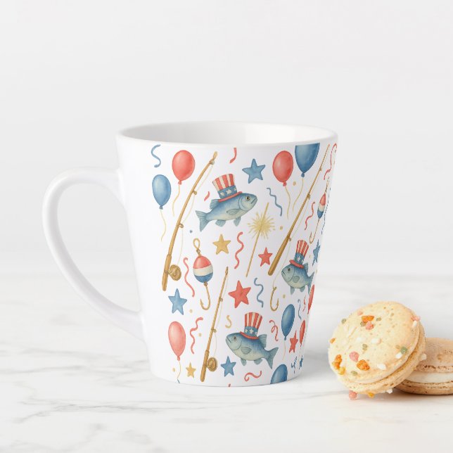 Tasse Latte 4 juillet Fête de l'Indépendance pour les amateurs (En situation)