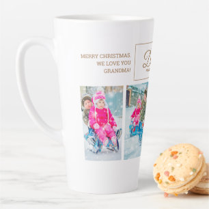 Tasse Latte 4 Noël Photo À travers la neige Grand-parent