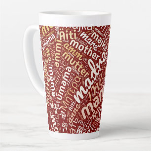 Tasse Latte 60 mots pour 'Mère' dans différentes langues
