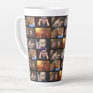 Tasse Latte 6 Photo Collage Famille Photo Motif