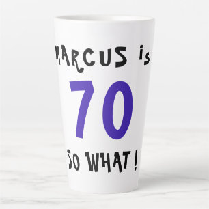 Tasse Latte 70 Et Alors Citation Drôle Typographie 70e Anniver