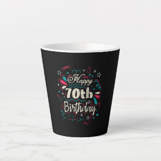 Tasse Latte 70e anniversaire décoratif