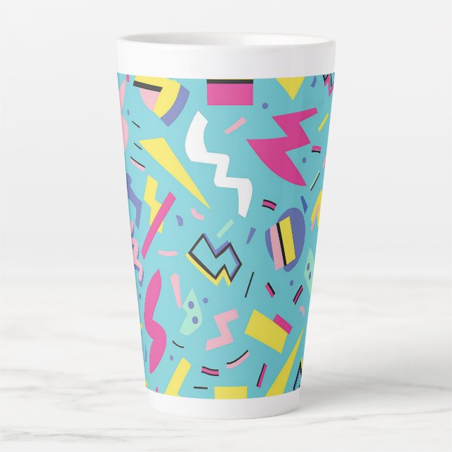 Tasse Latte 90s Retro Pop Art Motif (Devant)