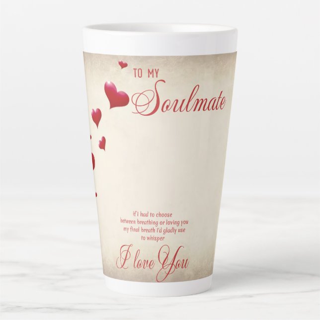 Tasse Latte À mon Âme sœur (Devant)