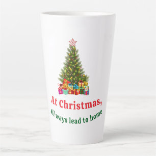 Tasse Latte À Noël, tous les chemins mènent à la maison déco