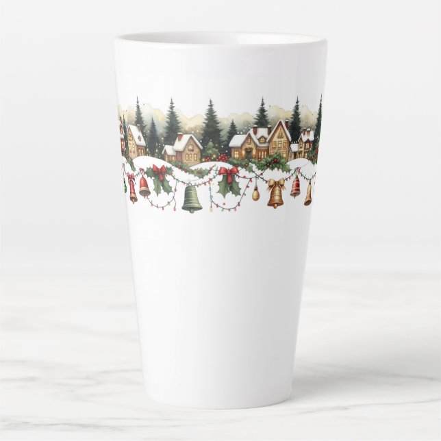Tasse Latte A Village Wrapped in Christmas Magic (Devant)