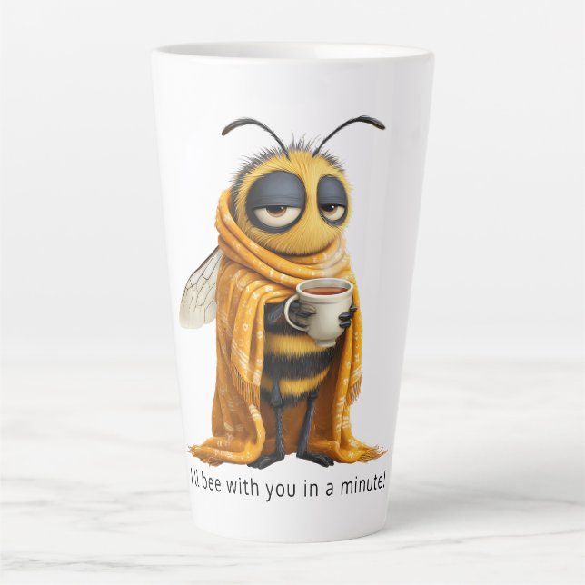 Tasse Latte Abeille à café (Devant)