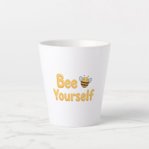 Tasse Latte Abeille Bourdon Jaune Fantaisiste et Citation
