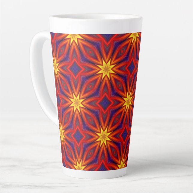 Tasse Latte Abstract Colorful Pattern (Angle gauche)