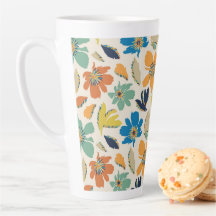 Abstract Hand-Drawn Boho Floral Pattern