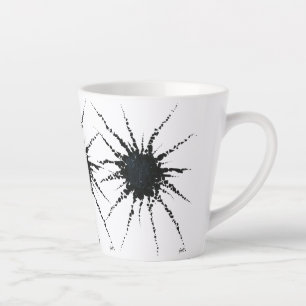 Tasse Latte Abstrait dans les formes de bande et de lettres 3
