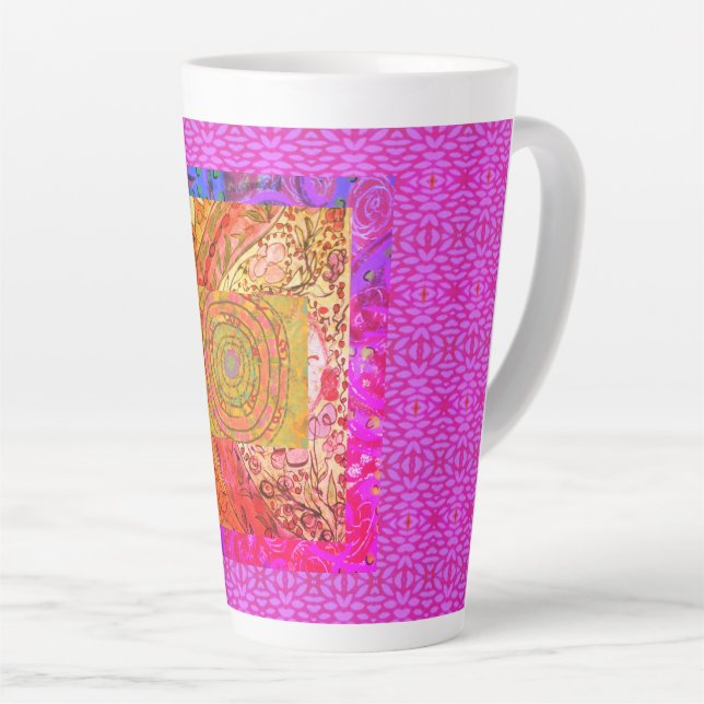 Tasse Latte Abstrait éclairé (Angle droit)