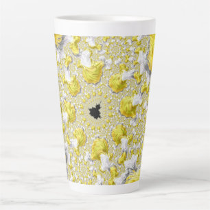 Tasse Latte Abstrait Gold Fractal
