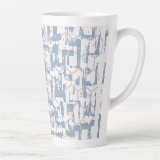 Tasse Latte Abstrait Gris Bleu
