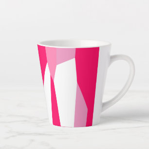 Tasse Latte abstrait rose et blanc