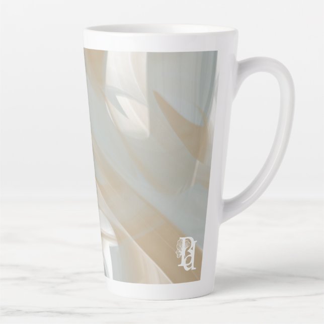Tasse Latte Abstrait Tendance Maison Tornade Sable (Droite)