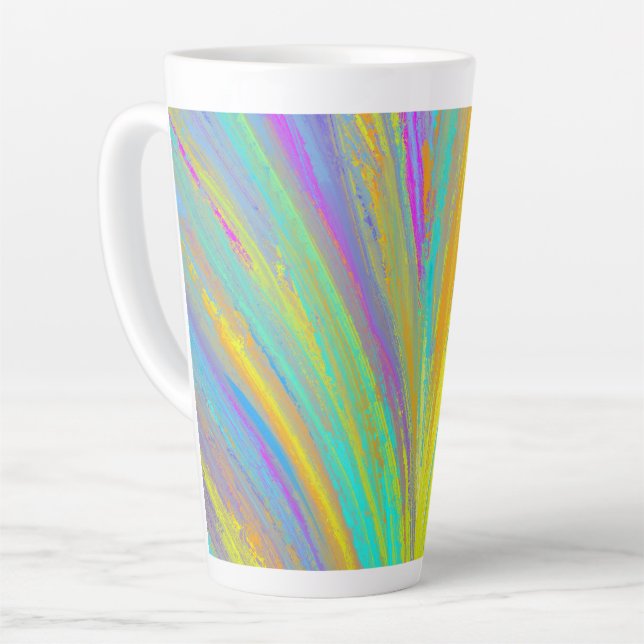 Tasse Latte Abstrait Tropical Summer Fun (Angle gauche)