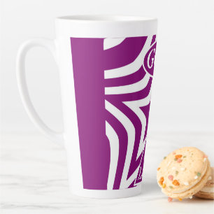 Tasse Latte Achempong Dieu est Love Star Profond pourpre