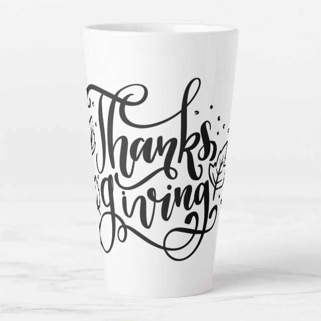 Tasse Latte Action de grâces (Devant)