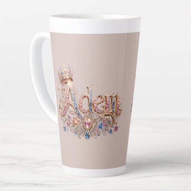 Tasse Latte Adam Crown Design (Angle gauche)