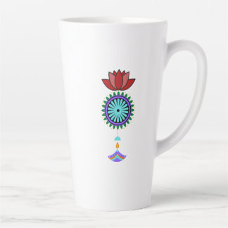 Tasse Latte Adeptes spirituels à fleurs de lotus