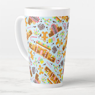 Tasse Latte Adobe Gingerbread House avec Gum Drops
