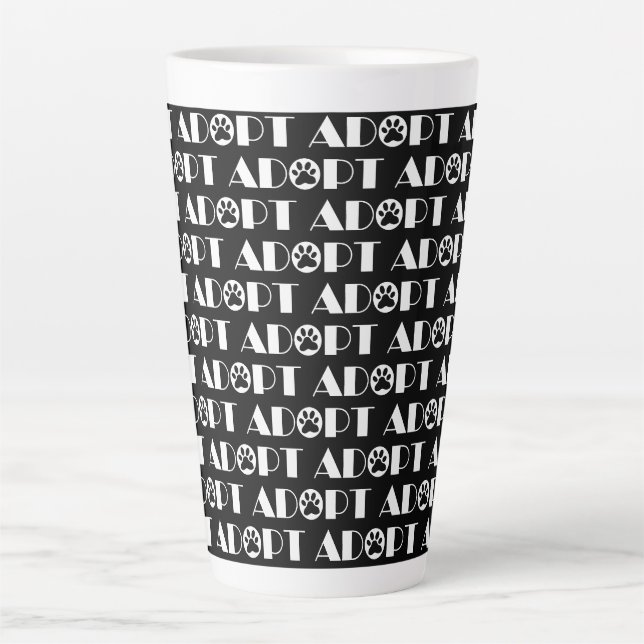 Tasse Latte Adopter chien à patte (Devant)