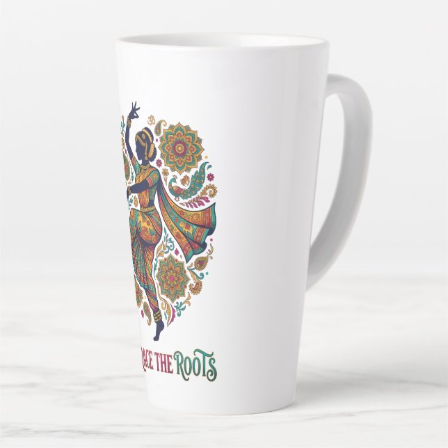 Tasse Latte Adopter la danse Roots (Angle droit)