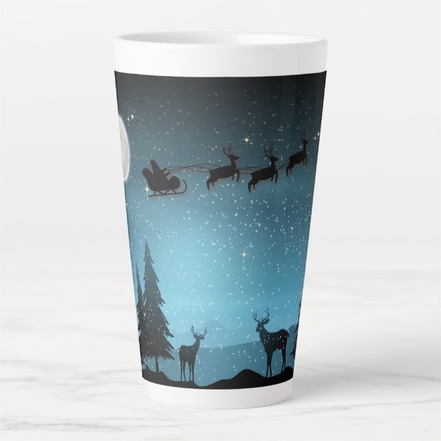 Tasse Latte Adorable Rindeer La Nuit (Devant)