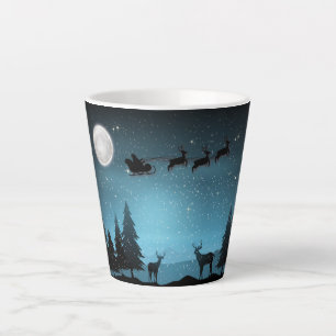 Tasse Latte Adorable Rindeer La Nuit
