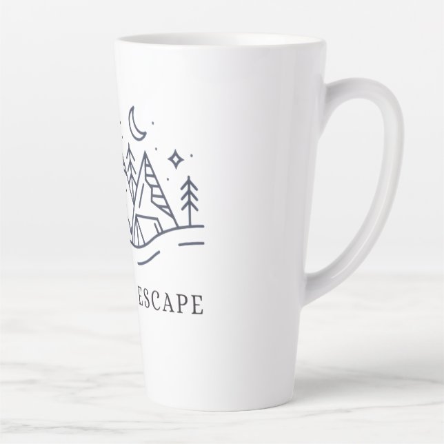 Tasse Latte "Adventure Awaits Camping Graphic (Droite)