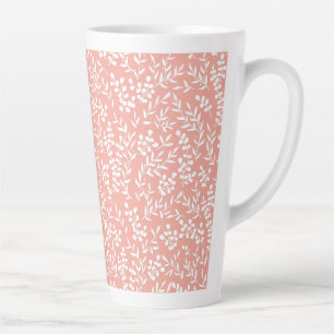 Tasse Latte Agritourisme simple motif floral rose
