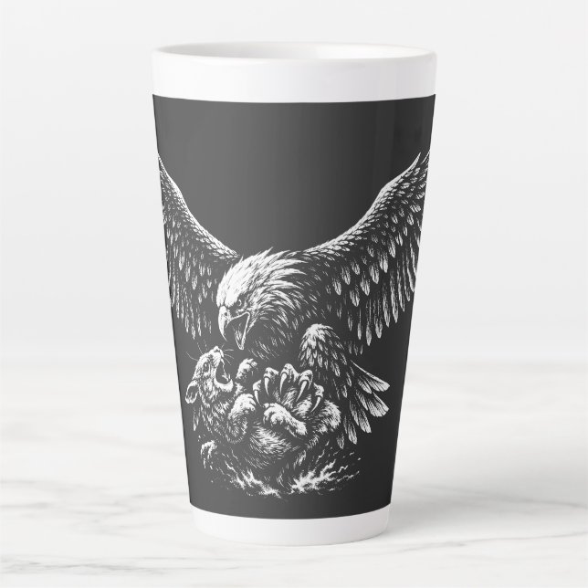 Tasse Latte Aigle de Cendres par BurnsInHell (Devant)