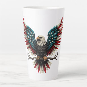 Tasse Latte Aigle rustique patriotique américain/américain cha