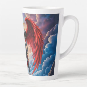 Tasse Latte Aile cramoisie – Guerrière de l'ange déchu.