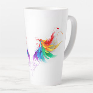 Tasse Latte Ailes fluffy arc-en-ciel