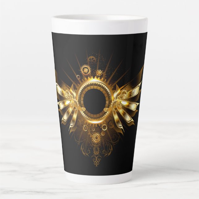 Tasse Latte Ailes steampunk (Devant)