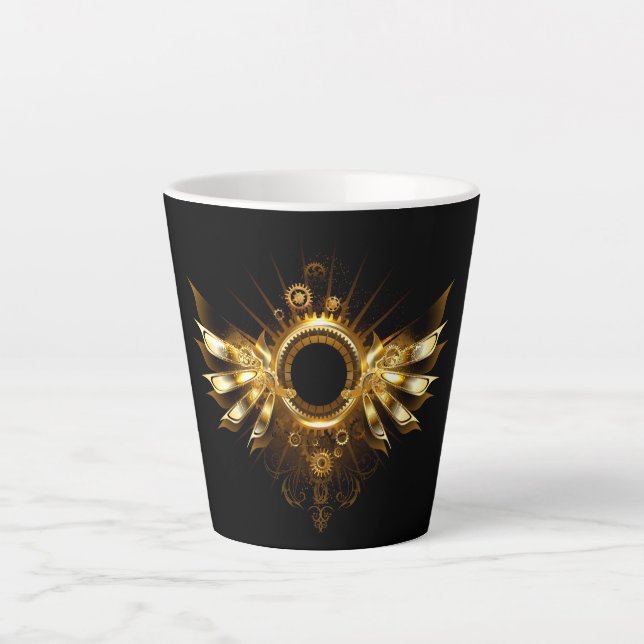 Tasse Latte Ailes steampunk (Devant)