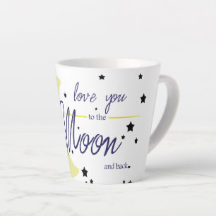 Tasse Latte Aimez-vous à la Lune et retour