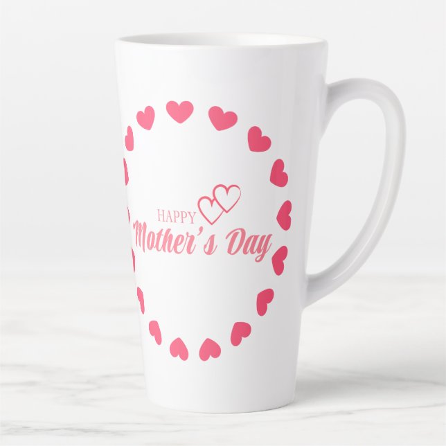Tasse Latte Aimez-vous Maman Joyeuse fête des mères (Droite)