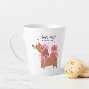 Tasse Latte Aimez-vous quatre-jamais mignon chien français Dac