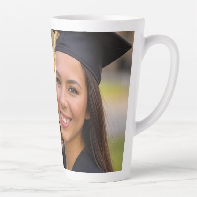 Tasse Latte Ajouter une photo de remise de diplômes Personnali (Droite)